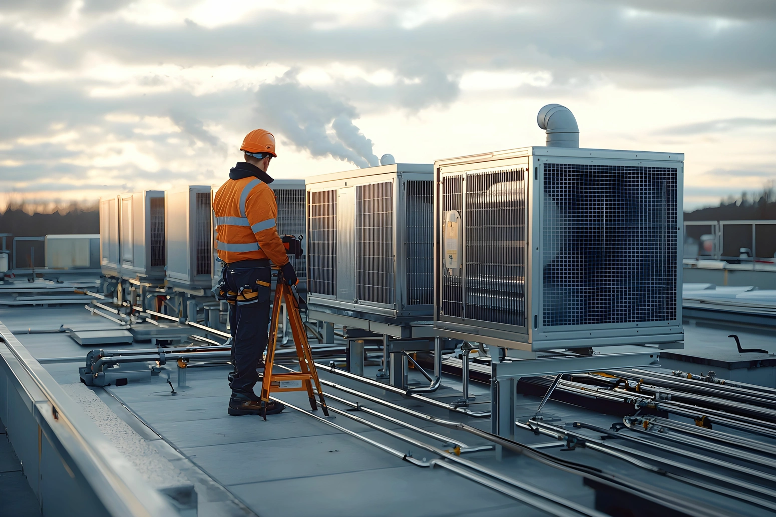 Installation de thermopompe commercial